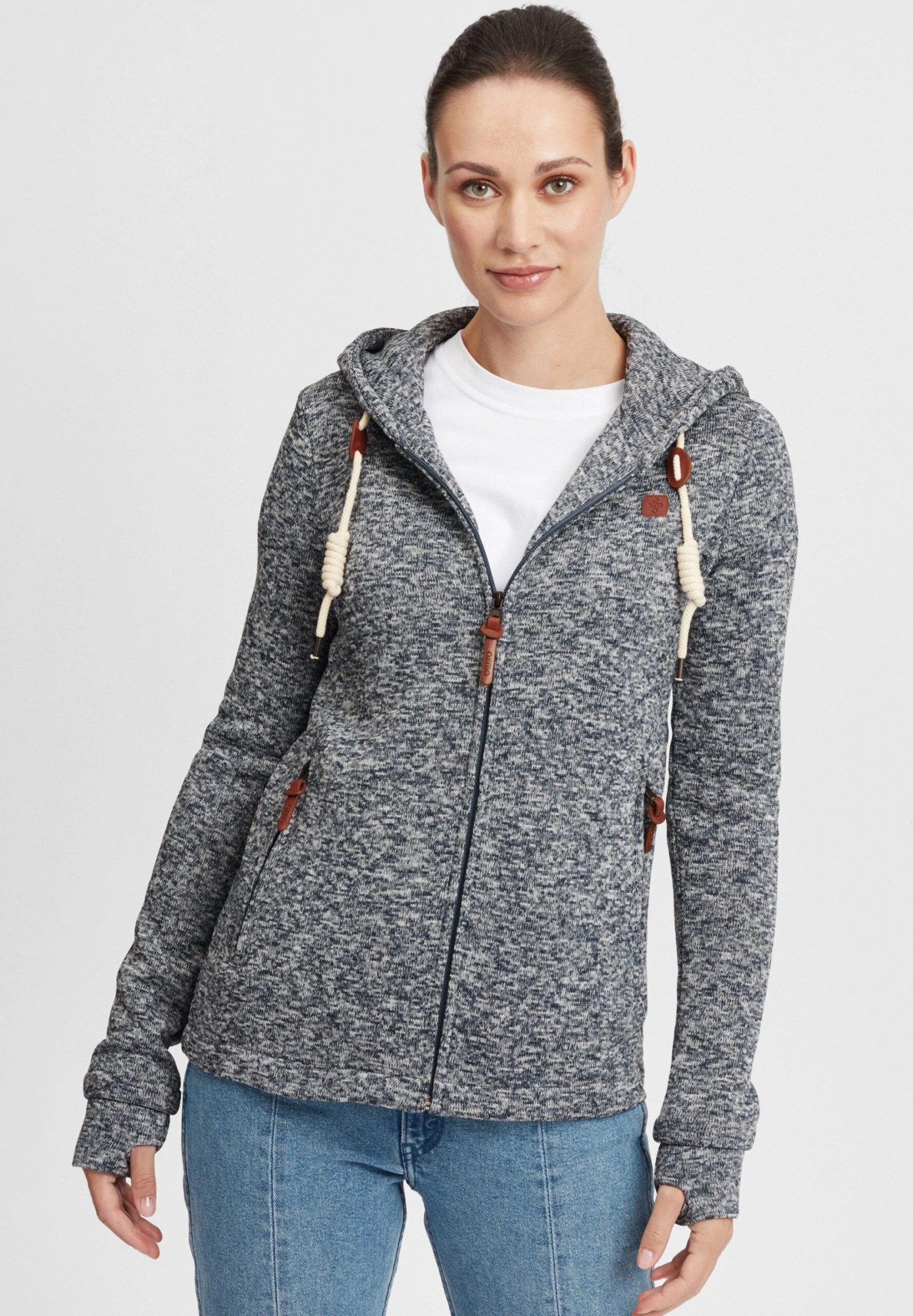 OXMO Oxthory - Felpa Con Zip - Dark Grey 1 OXMO Oxthory - Felpa Con Zip - Dark Grey