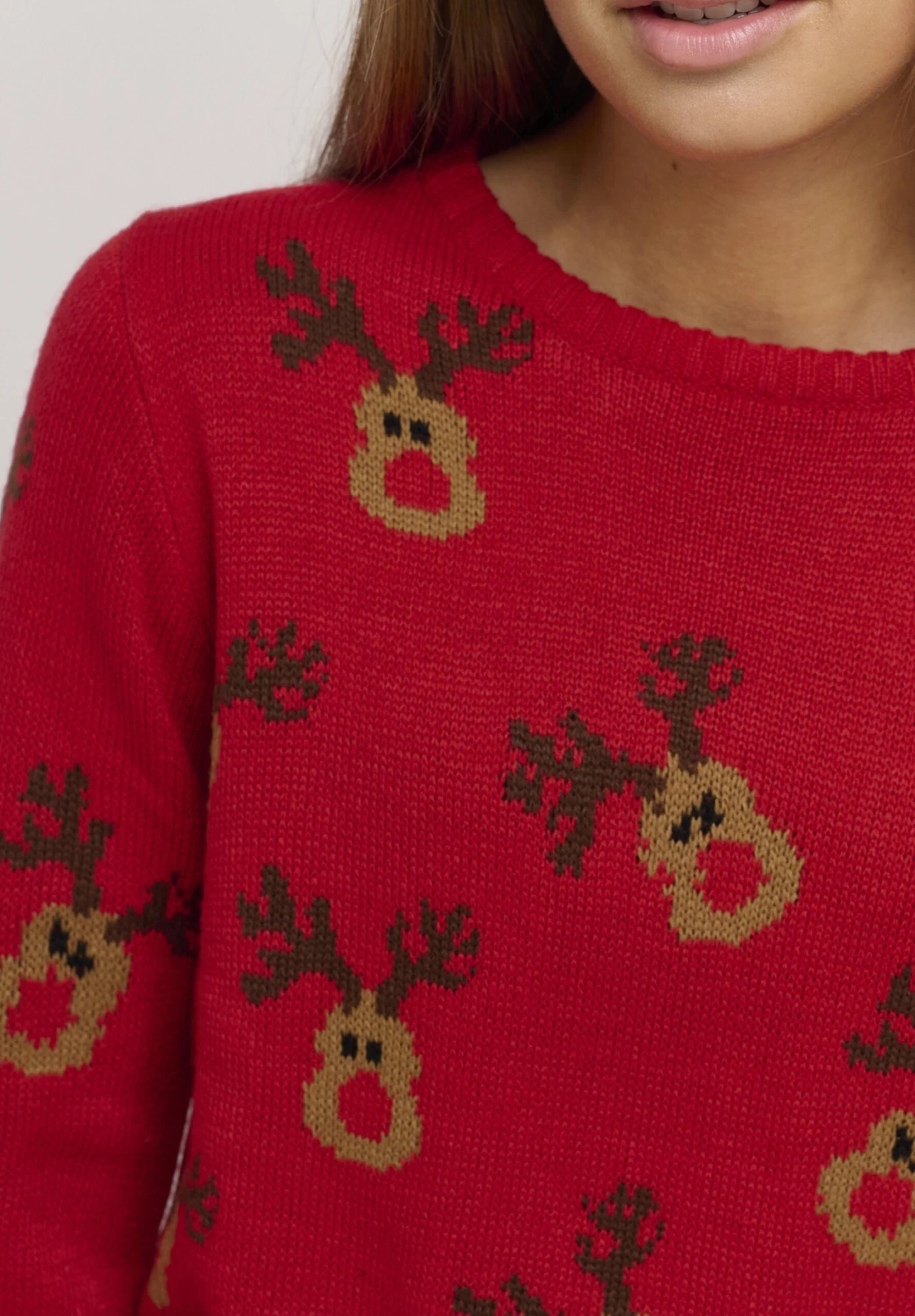 OXMO OxchristelMaglioneChinese Red Donna Maglieria 1OX21I01R-G11 4 OXMO OxchristelMaglioneChinese Red Donna Maglieria 1OX21I01R-G11 - immagine 4