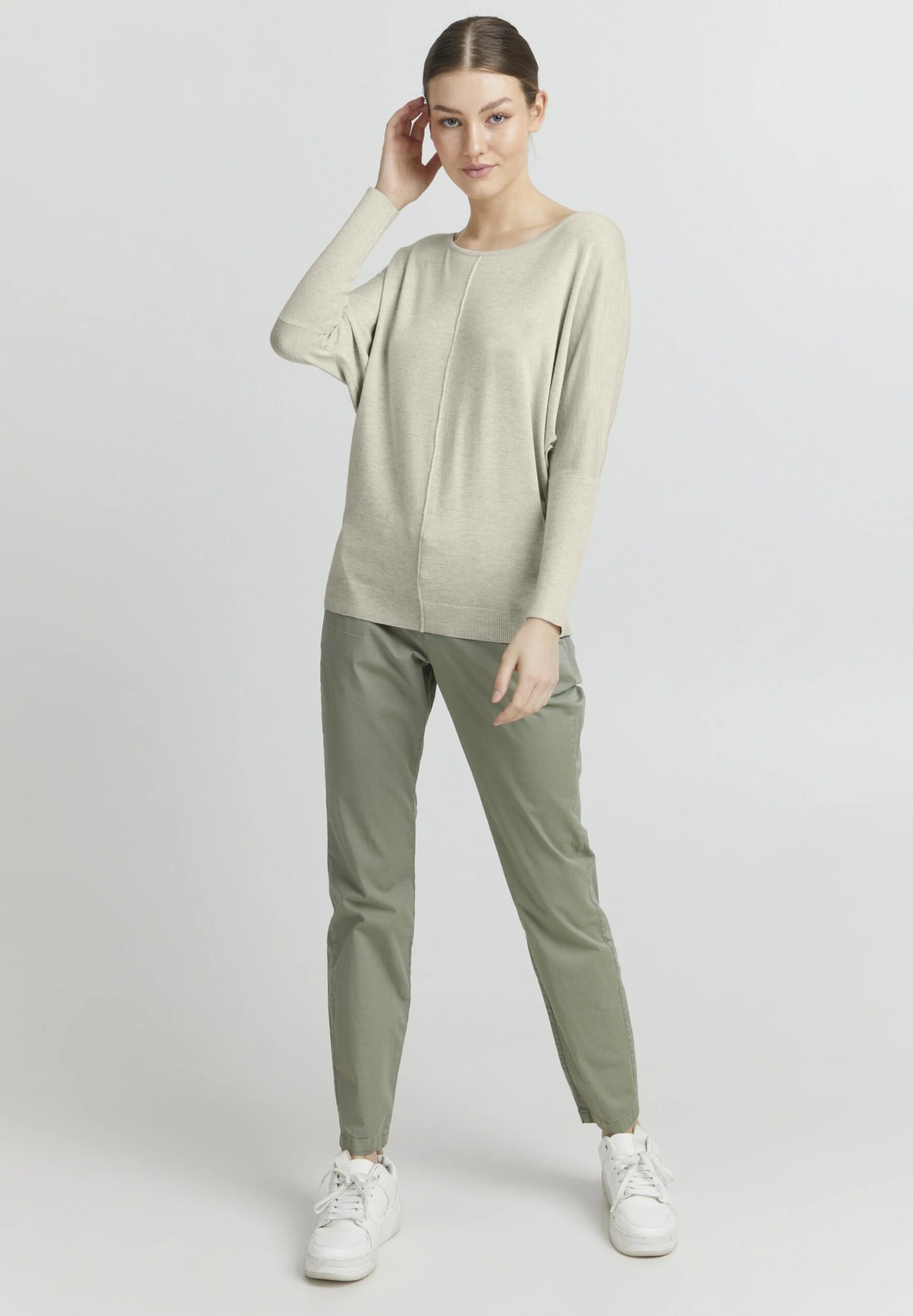 OXMO OxherdisMaglioneOyster Grey Melange Donna Maglieria 1OX21I02A-Q11 2 OXMO OxherdisMaglioneOyster Grey Melange Donna Maglieria 1OX21I02A-Q11 - immagine 2