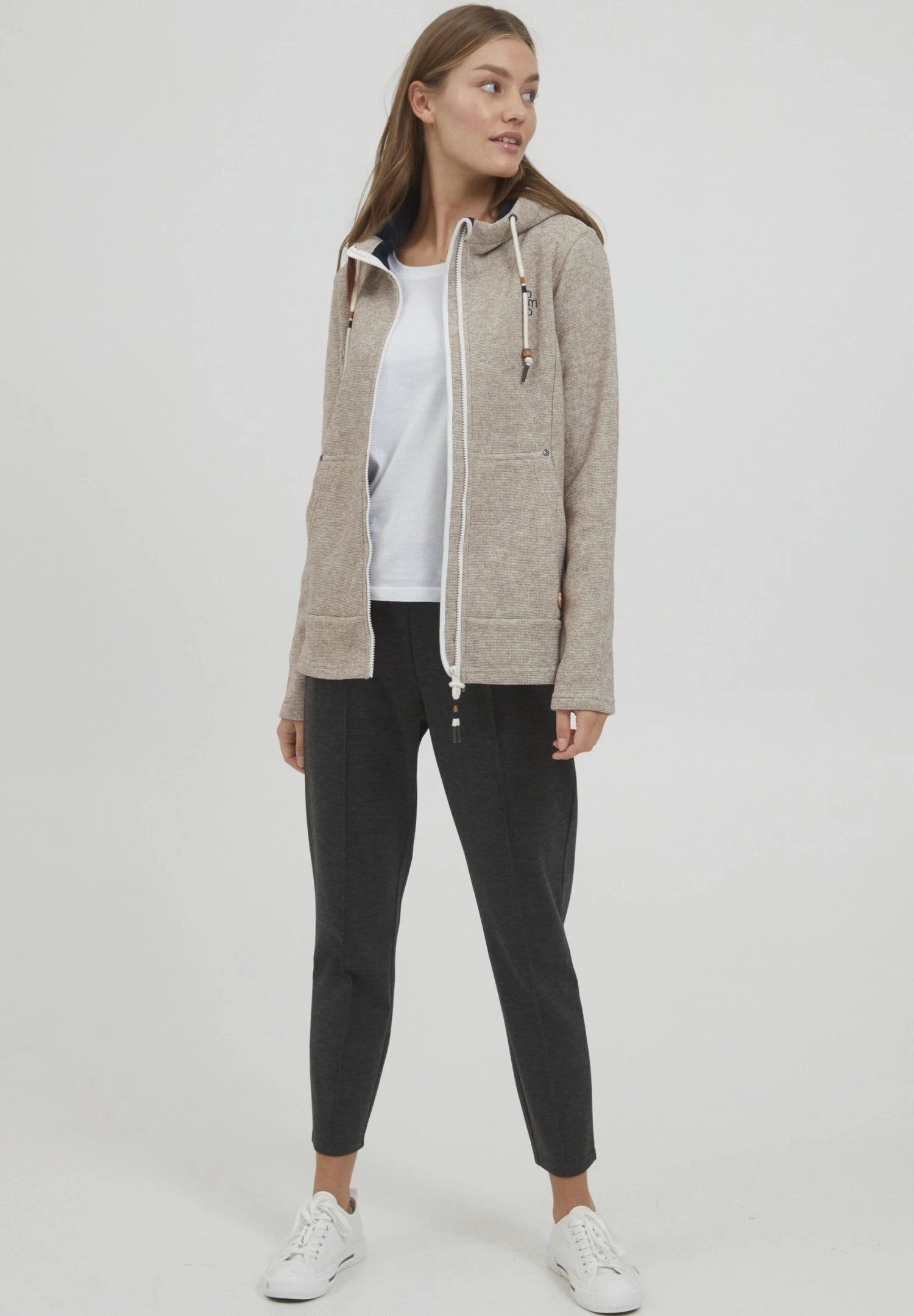 OXMO OxfiaFelpa Con ZipCloud Dancer Donna Felpe 1OX21G00W-A11 2 OXMO OxfiaFelpa Con ZipCloud Dancer Donna Felpe 1OX21G00W-A11 - immagine 2