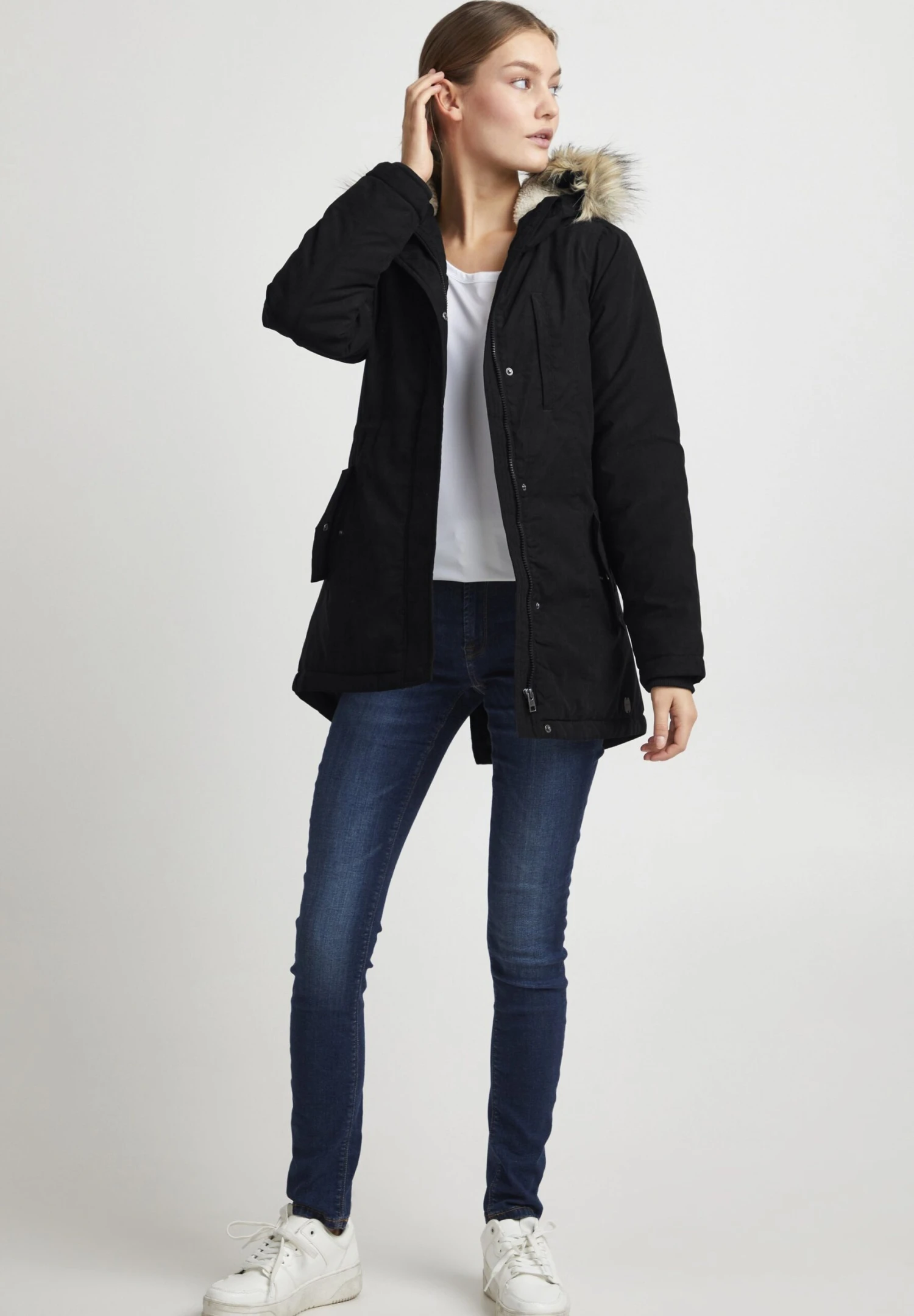 OXMO Oxloka - Cappotto Invernale - Black 2 OXMO Oxloka - Cappotto Invernale - Black - immagine 2