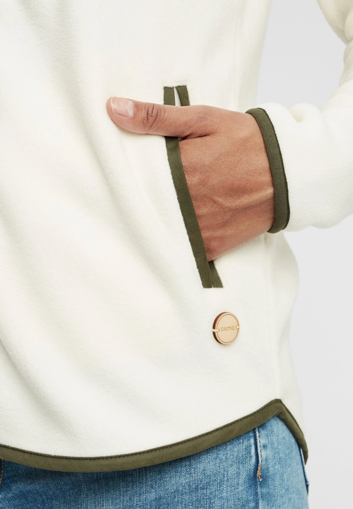 OXMO OxmalinGiacca In PileOff White Donna Felpe 1OX21I00L-A11 5 OXMO OxmalinGiacca In PileOff White Donna Felpe 1OX21I00L-A11 - immagine 5