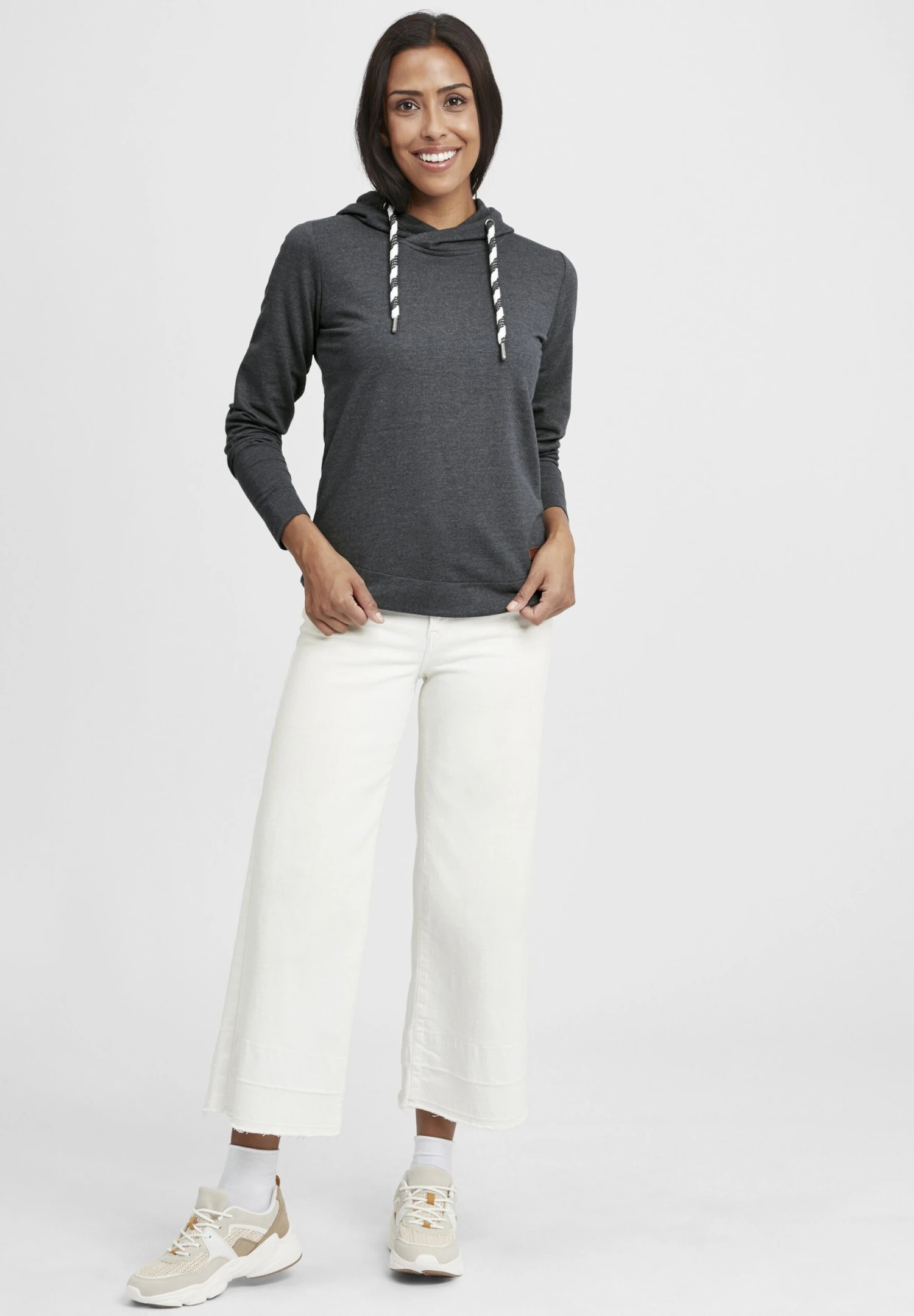 OXMO OxwandyFelpa Con CappuccioDar Grey M Donna Felpe 1OX21J00G-C12 2 OXMO OxwandyFelpa Con CappuccioDar Grey M Donna Felpe 1OX21J00G-C12 - immagine 2