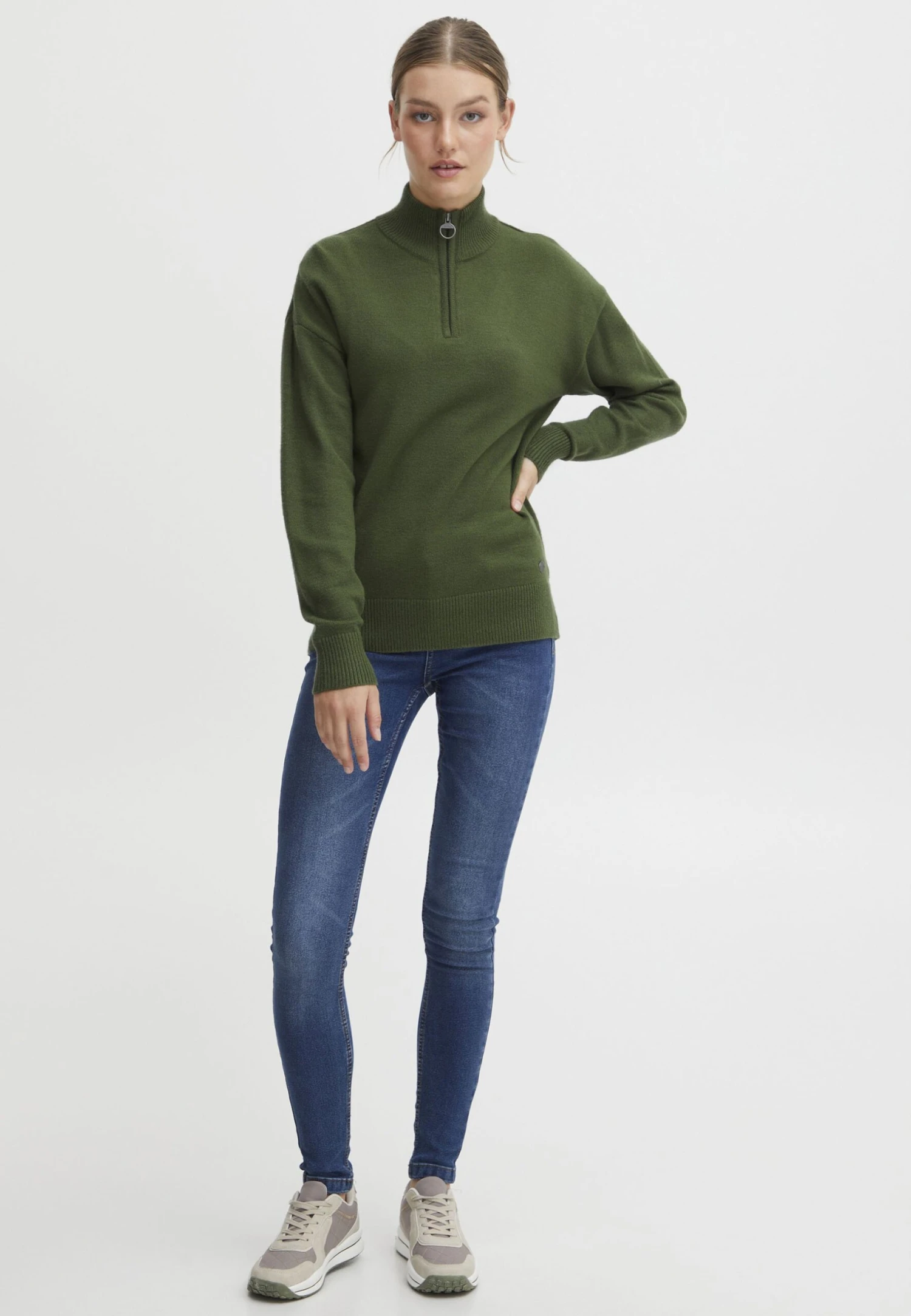 OXMO RitaMaglioneRifle Green Melange Donna Maglieria 1OX21I02H-M11 2 OXMO RitaMaglioneRifle Green Melange Donna Maglieria 1OX21I02H-M11 - immagine 2