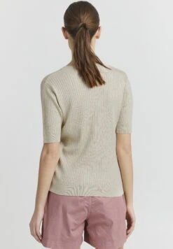 OXMO RionaT-Shirt BasicOystergrer Melange Donna T-shirt E Top 1OX21D01C-Q11 -Zalando outlet 4d82897d7eb1434eb12cb0f2ab1c1810