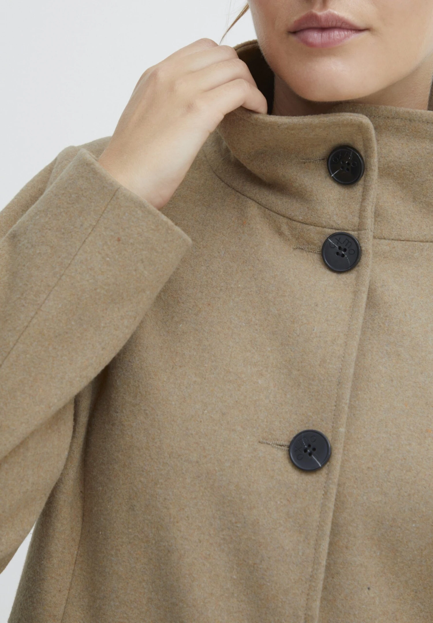 OXMO OxvalerineCappotto ClassicoDune Melange Donna Cappotti 1OX21U01E-B11 4 OXMO OxvalerineCappotto ClassicoDune Melange Donna Cappotti 1OX21U01E-B11 - immagine 4