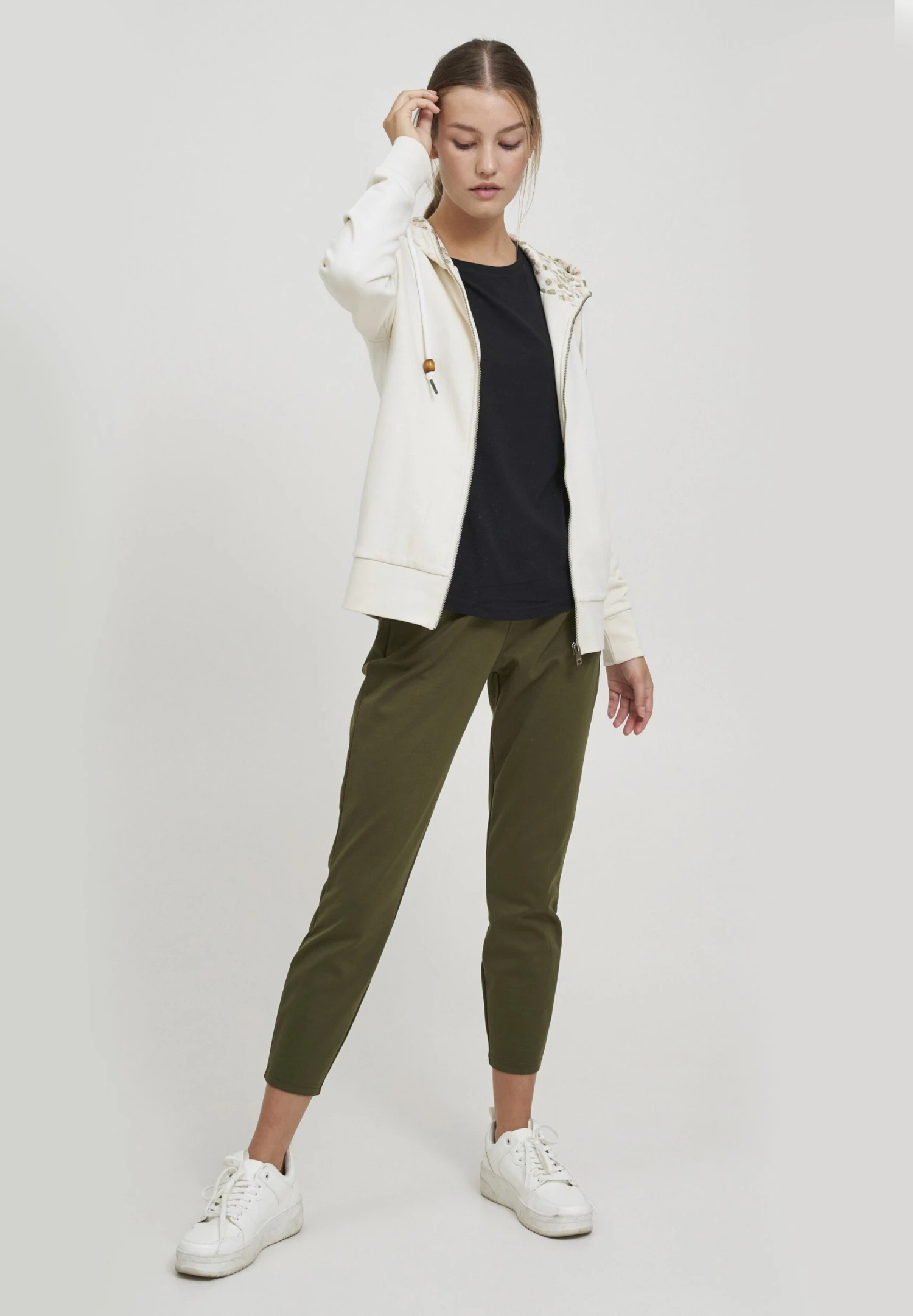 OXMO OxullaFelpa Con ZipBirch Donna Felpe 1OX21J017-B11 2 OXMO OxullaFelpa Con ZipBirch Donna Felpe 1OX21J017-B11 - immagine 2