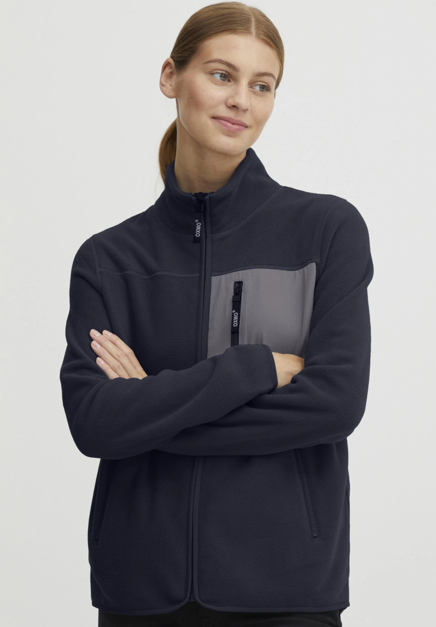 OXMO Oxnymfe - Giacca In Pile - Total Eclipse 1 OXMO Oxnymfe - Giacca In Pile - Total Eclipse