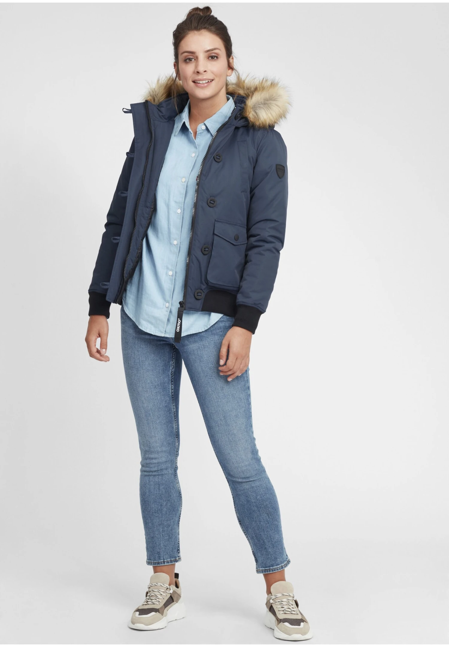 OXMO OxacilaGiacca InvernaleInsignia Blue Donna Giacche E Blazer 1OX21U00I-K11 2 OXMO OxacilaGiacca InvernaleInsignia Blue Donna Giacche E Blazer 1OX21U00I-K11 - immagine 2