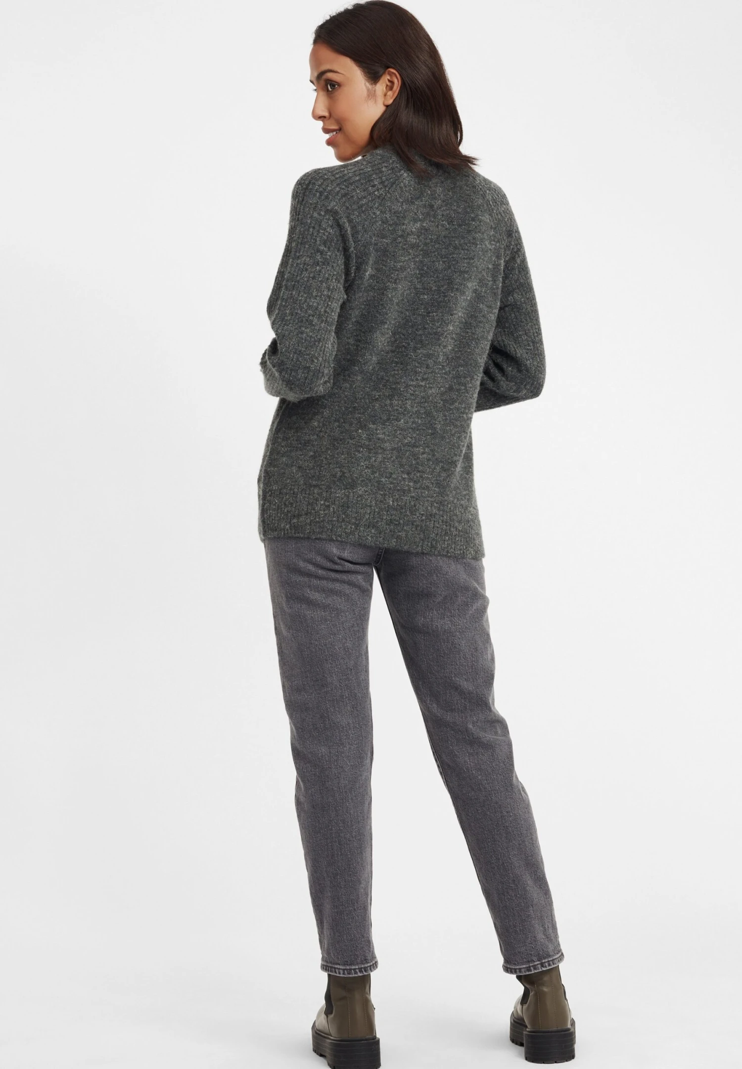 OXMO OxgiannaMaglioneDark Grey Melange Donna Maglieria 1OX21I01D-C12 3 OXMO OxgiannaMaglioneDark Grey Melange Donna Maglieria 1OX21I01D-C12 - immagine 3