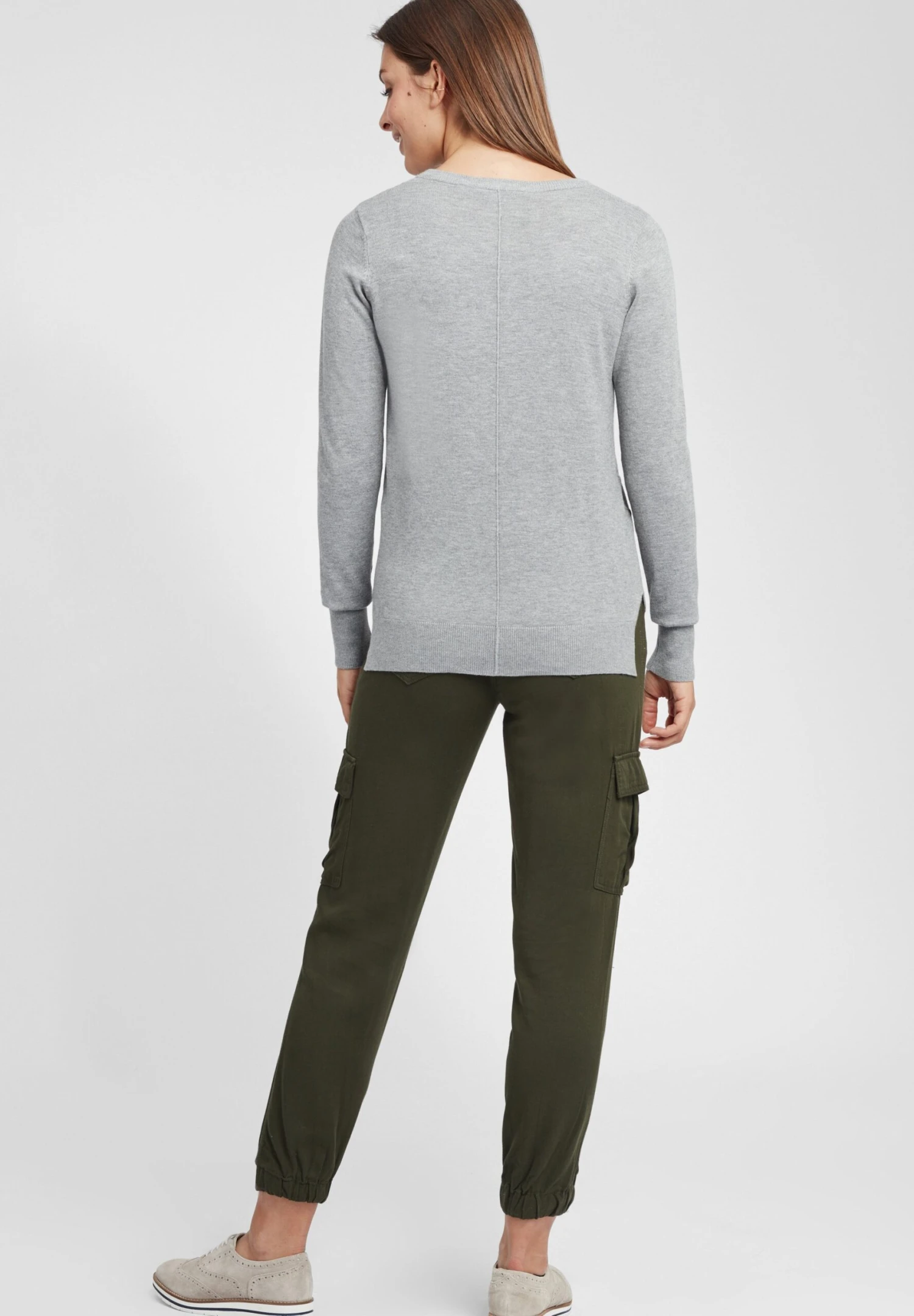 OXMO OxwinovaMaglioneMedium Grey Melange Donna Maglieria 1OX21I00V-C11 3 OXMO OxwinovaMaglioneMedium Grey Melange Donna Maglieria 1OX21I00V-C11 - immagine 3