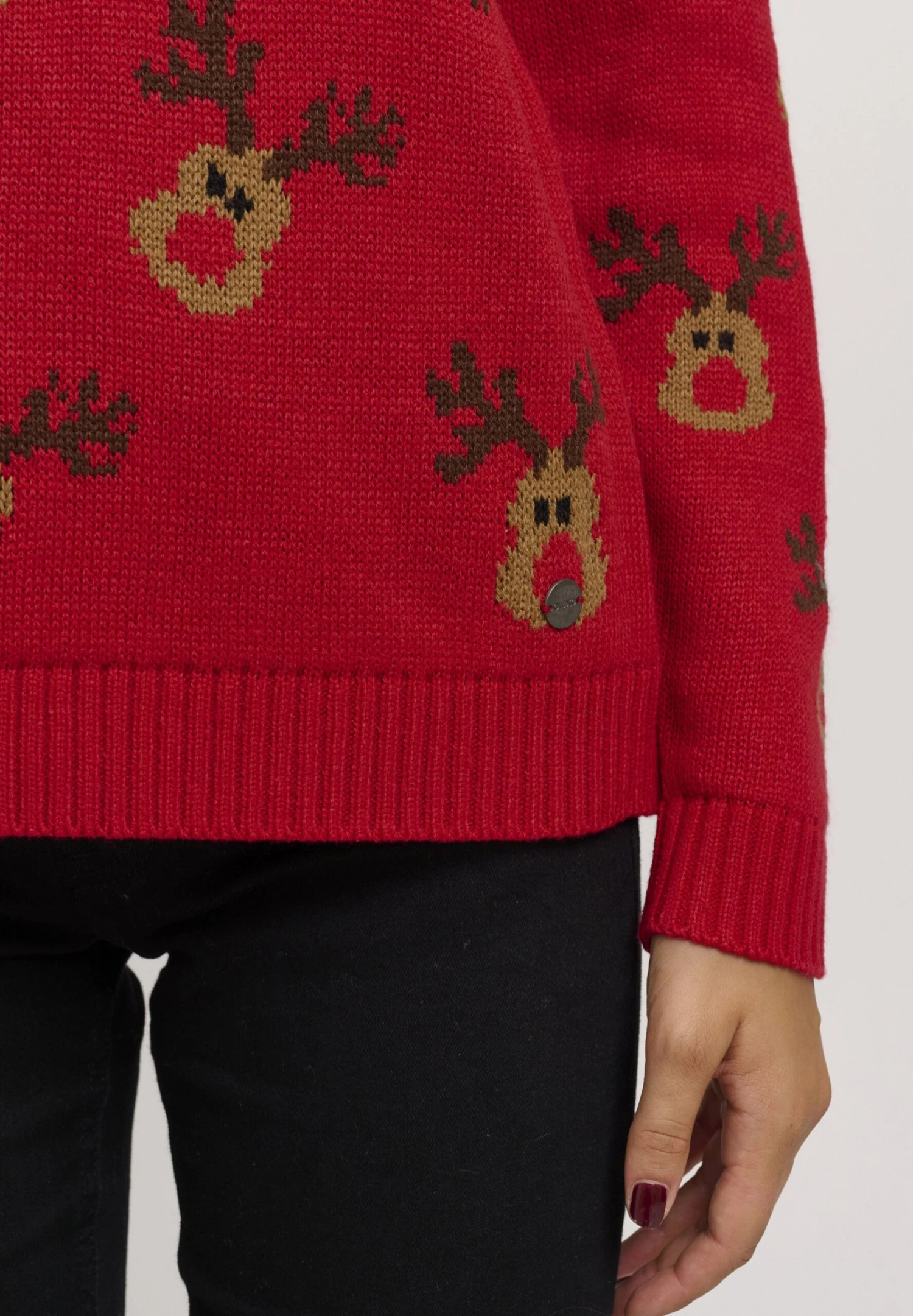 OXMO OxchristelMaglioneChinese Red Donna Maglieria 1OX21I01R-G11 5 OXMO OxchristelMaglioneChinese Red Donna Maglieria 1OX21I01R-G11 - immagine 5