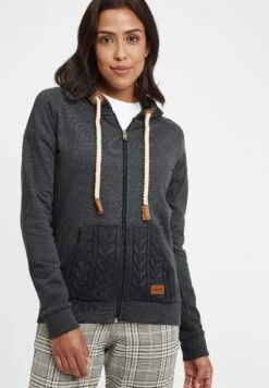 OXMO Oxmatilda - Felpa Con Zip - Dar Grey M