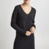 OXMO Ida - Abito In Maglia - Dark Grey Melange
