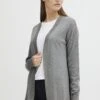 OXMO OxkatCardiganMid Grey Melange Donna Maglieria 1OX21I02S-C11