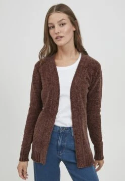 OXMO Oxelisabet - Cardigan - Dark Cinnamon