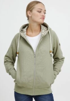 OXMO Oxulla - Felpa Con Zip - Seagrass