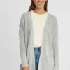 OXMO OxgiseleCardiganLight Grey Melange Donna Maglieria 1OX21I01F-C11