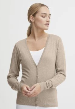 OXMO Oxhelene - Cardigan - Cement Melange