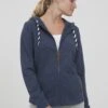 OXMO Oxwanda - Felpa Con Zip - Ins Bl Mel