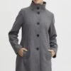 OXMO Oxvalerine - Cappotto Classico - Medium Grey Melange