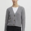 OXMO OxnoreneCardiganMid Grey Melange Donna Maglieria 1OX21I02Q-C11