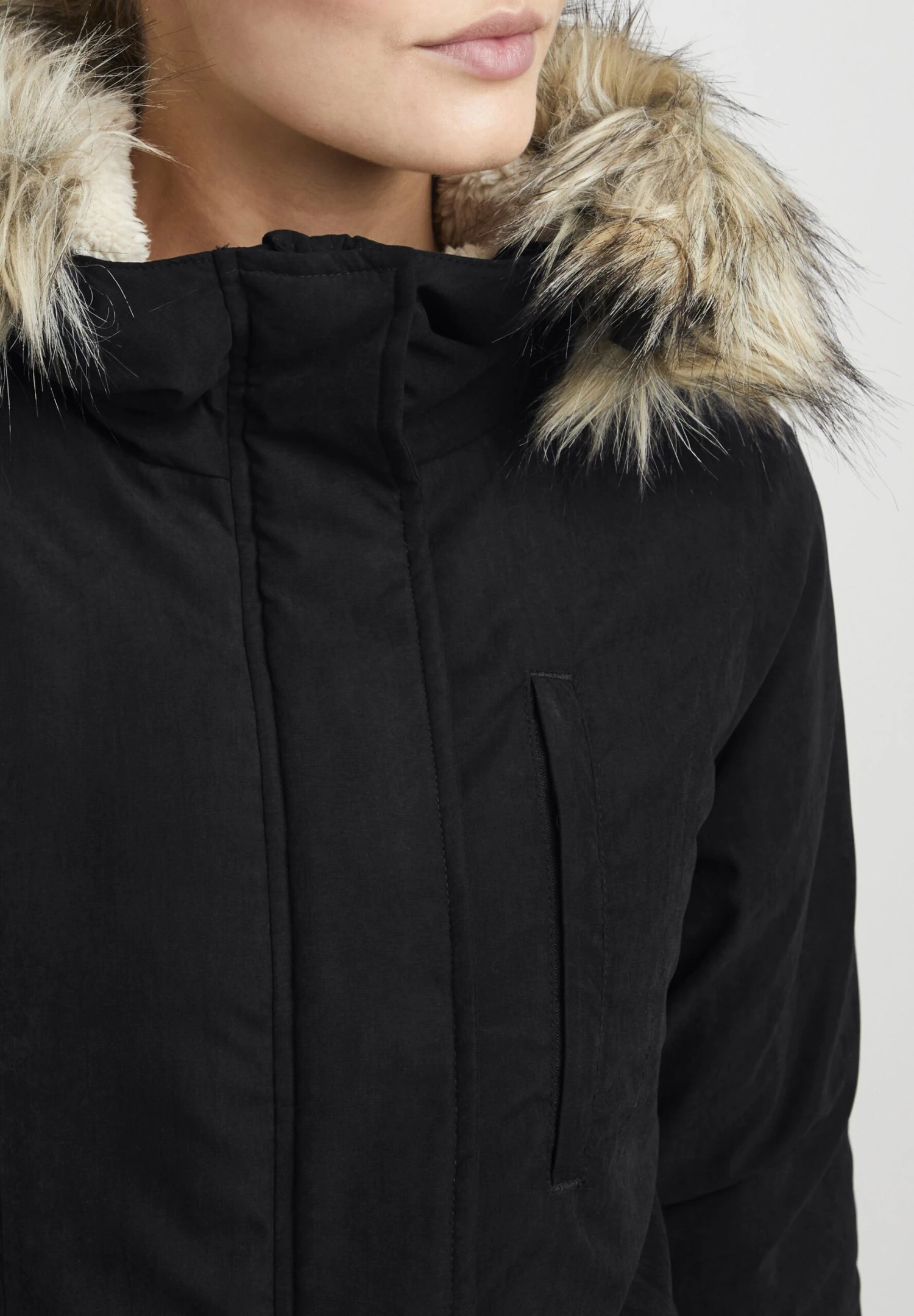 OXMO Oxloka - Cappotto Invernale - Black 4 OXMO Oxloka - Cappotto Invernale - Black - immagine 4