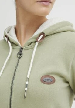OXMO Kate - Felpa Con Zip - Seagrass -Zalando outlet f2b5dbdeab7344ceafb93e305c63c661