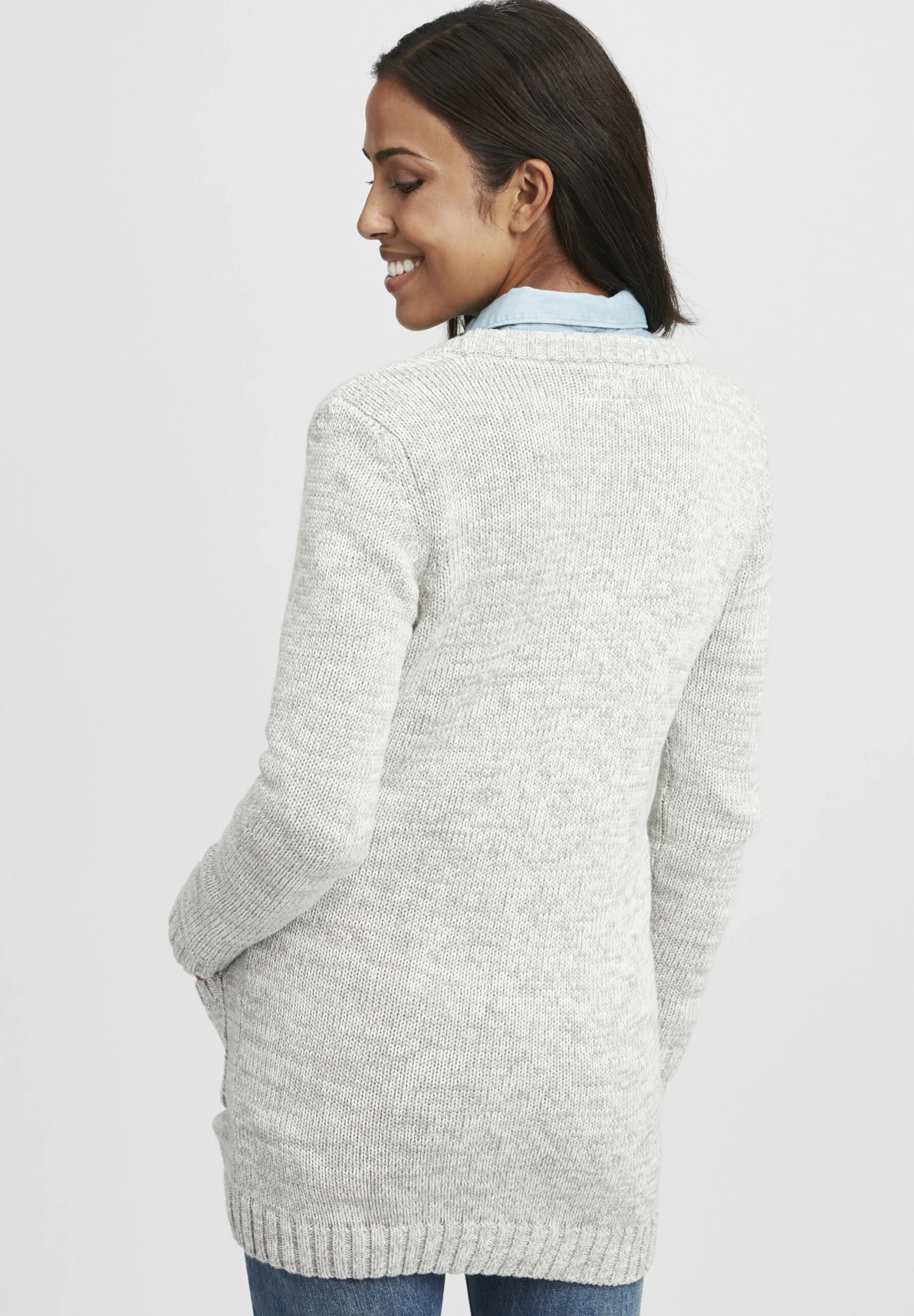 OXMO OxphilemonaCardiganLig Grey M Donna Maglieria 1OX21I00O-C12 3 OXMO OxphilemonaCardiganLig Grey M Donna Maglieria 1OX21I00O-C12 - immagine 3