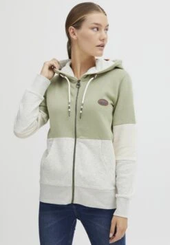 OXMO Kate - Felpa Con Zip - Seagrass