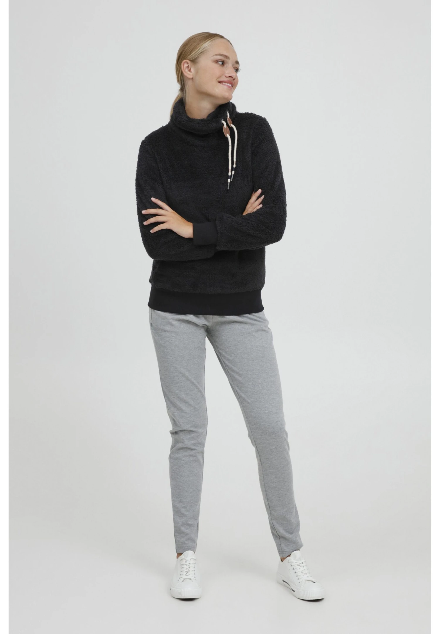 OXMO OxannikiFelpa In PileBlack Donna Felpe 1OX21I01N-Q12 2 OXMO OxannikiFelpa In PileBlack Donna Felpe 1OX21I01N-Q12 - immagine 2