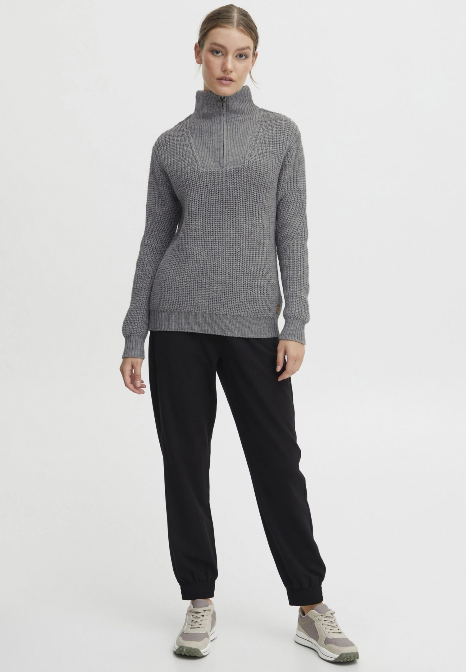 OXMO OxnancyMaglioneMedium Grey Melange Donna Maglieria 1OX21I02L-C11 2 OXMO OxnancyMaglioneMedium Grey Melange Donna Maglieria 1OX21I02L-C11 - immagine 2